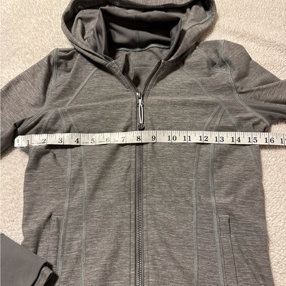 Lululemon Daily Practice Hooded Jacket Heathered Slate Gray Long Line - Picture 9 of 15